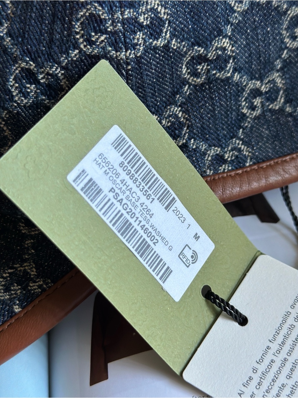 NEW Gucci GG Monogrammed Denim Baseball Cap - Picture 5 of 11